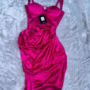 Fashion Nova Magenta Midi Dress